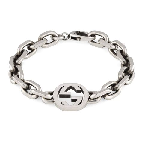 bracciale argento gucci vintage|Bracciale Gucci Interlocking in argento 925 .